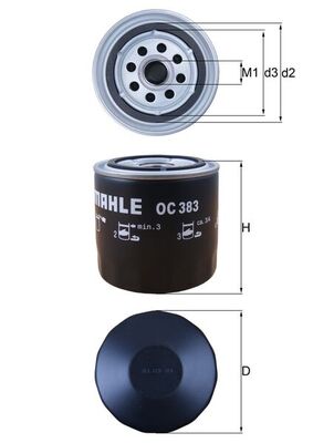 Filtru ulei MAHLE OC 383