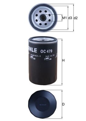 Filtru ulei OC 479 MAHLE
