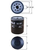 Filtru ulei OC 981 MAHLE