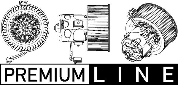 Ventilator, habitaclu AB 151 000P MAHLE