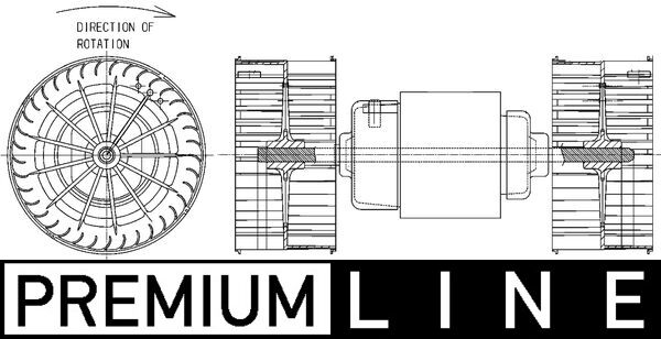 Ventilator, habitaclu AB 152 000P MAHLE