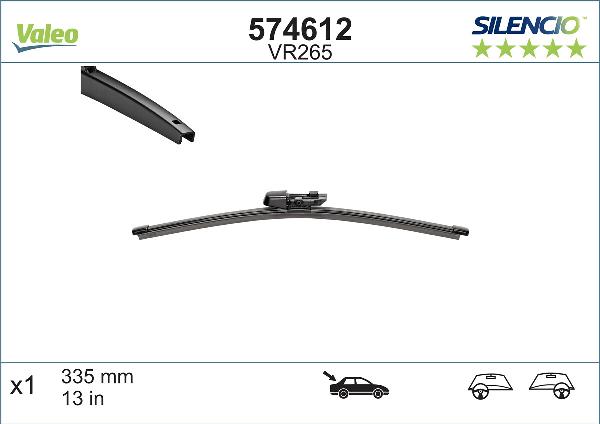 Stergator Luneta VALEO Silencio Flat 335 Mm VR265 574612