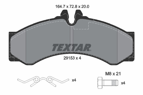 set placute frana,frana disc 2915301 TEXTAR