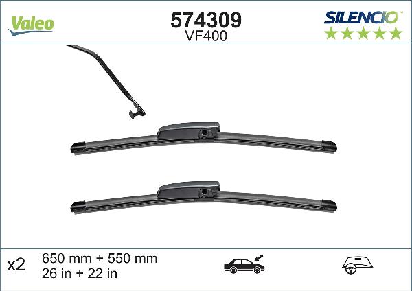 SET Lamele Stergator 650/550 Mm 7711230011