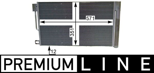 Condensator, climatizare AC 367 000P MAHLE