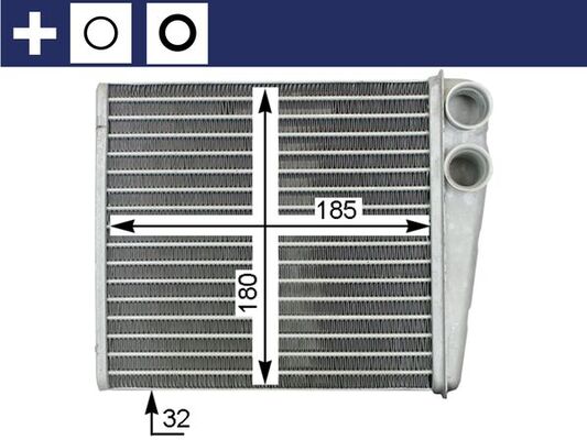 Schimbator caldura, incalzire habitaclu AH 208 000S MAHLE