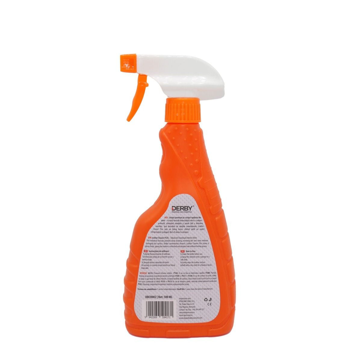 Solutie curatat tapiteria din piele, cu pulverizator 500ml DERBY PLUS - DBCH002