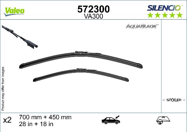 SET Lamele Stergator Parbriz 700/450 Mm 572300