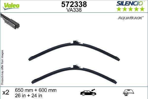 SET Lamele Stergator Parbriz 650/600 Mm 572338
