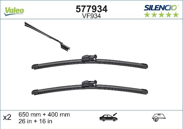 SET Lamele Stergator Parbriz 650/400 Mm 577934