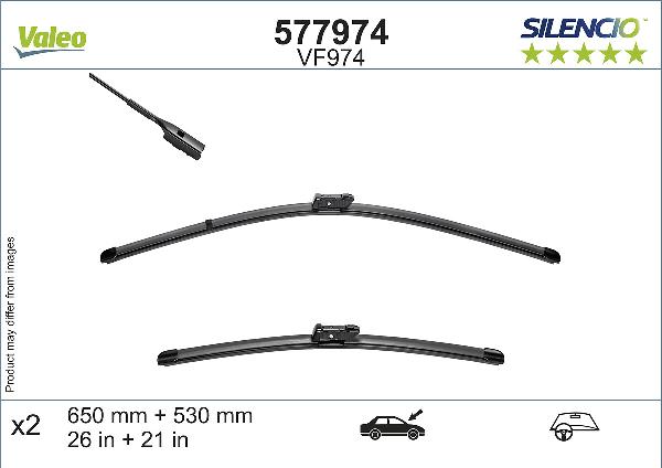 SET Lamele Stergator Parbriz 650/530 Mm 577974