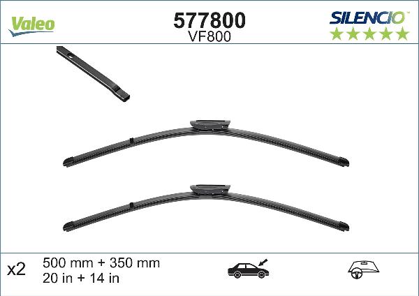 SET Lamele Stergator Parbriz 500/350 Mm 288908409R
