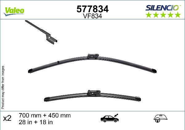 SET Lamele Stergator Parbriz 700/450 Mm 577834