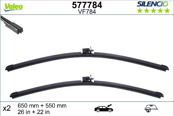 SET Lamele Stergator Parbriz 650/550 Mm 577784
