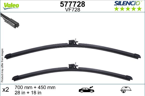 SET Lamele Stergator Parbriz 700/450 Mm 577728