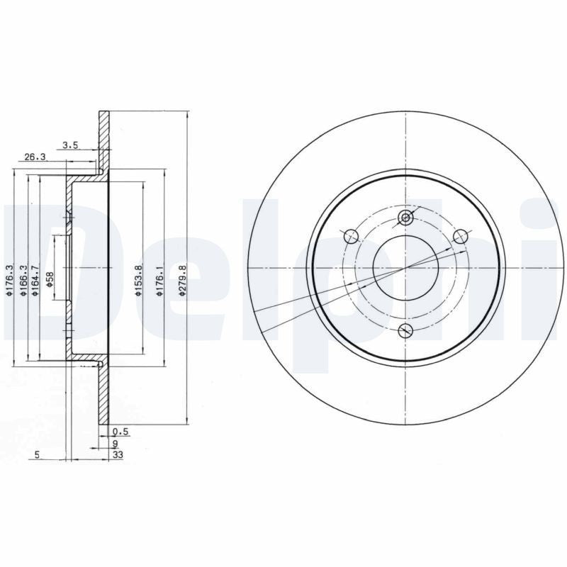 Disc frana BG3526 DELPHI