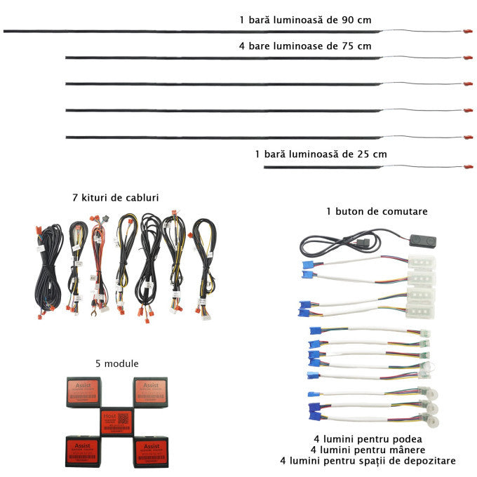 Lumini ambientale auto Carguard Profesional RGB Dynamic - LAA002
