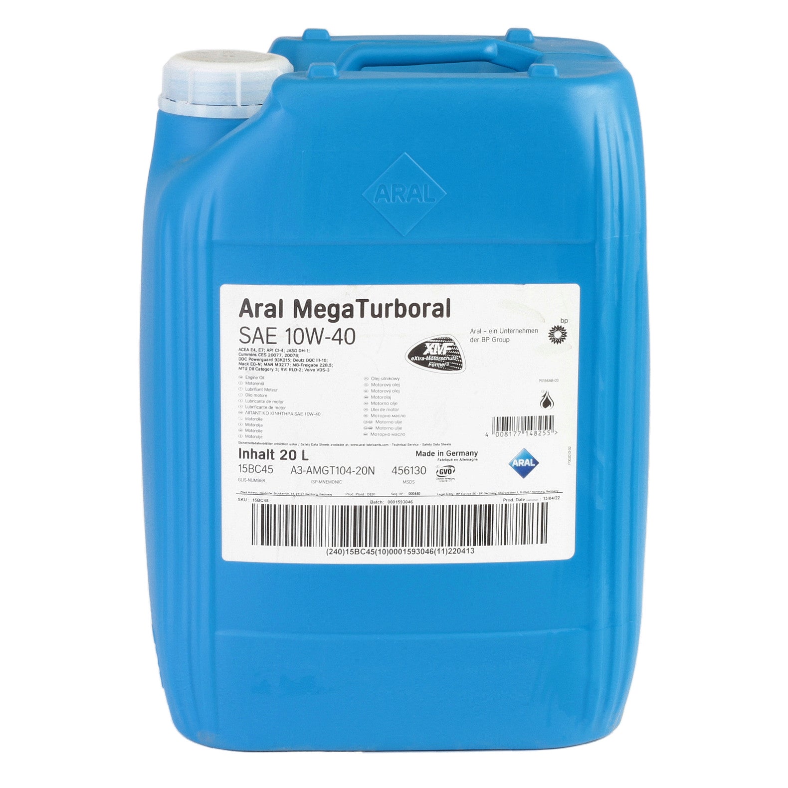 Ulei motor Aral Mega Turboral 10W40 20L - 12111456