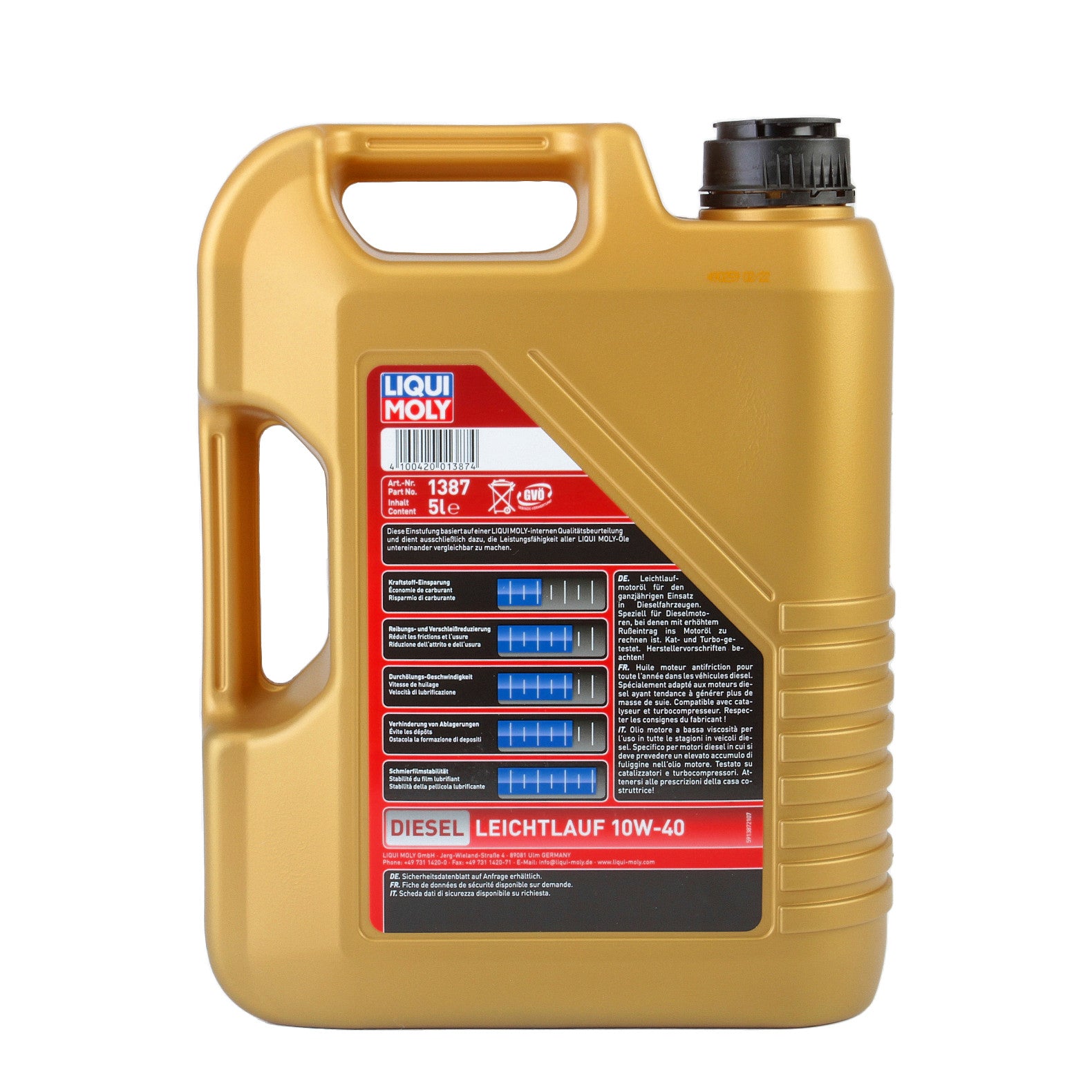 Ulei motor Liqui Moly Diesel Leichtlauf 10W40 (1387) (21315) 5L - 10719480