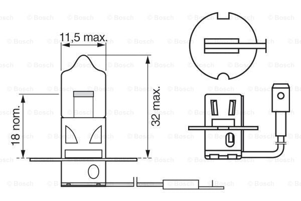 Bec Bosch Xenon Blue H3 12V 55W PK22s - 1987302035