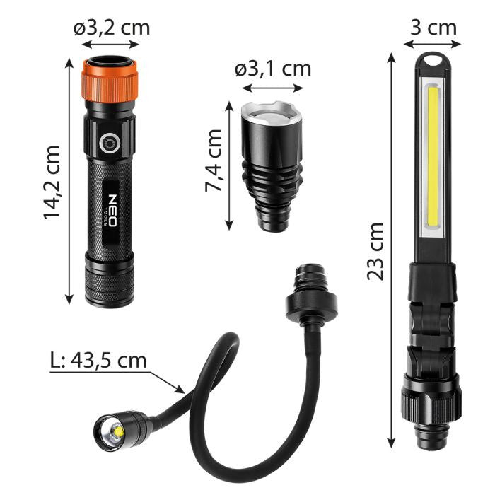 Lampa 3 în 1 Neo Tools - 99107