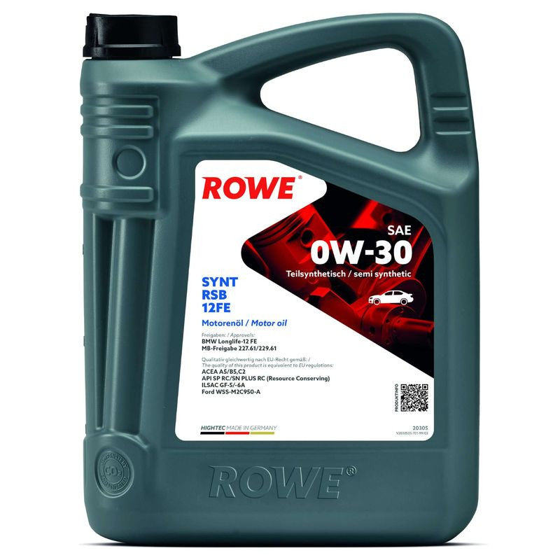 ULEI MOTOR TURISME ROWE HIGHTEC SYNT RSB 12FE SAE 0W30 5L - 12719405