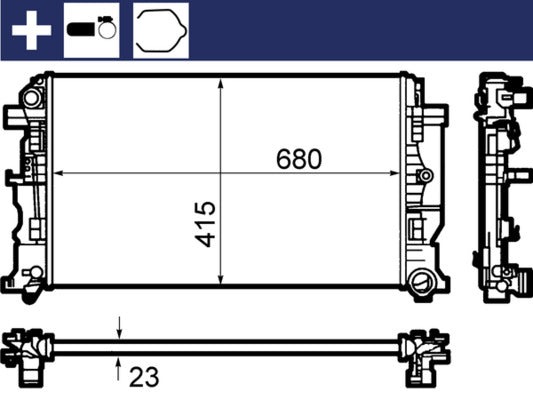 Radiator, racire motor CR 1710 000S MAHLE