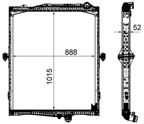 Radiator, racire motor CR 2095 000P MAHLE