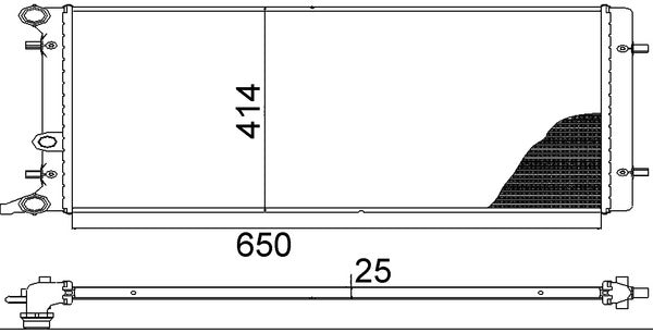 Radiator, racire motor CR 368 001S MAHLE