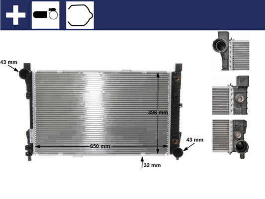 Radiator, racire motor CR 387 000S MAHLE
