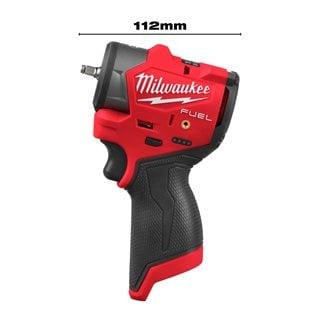 Cheie sub-compactă de impact ¼″ M12 FUEL™ cu inel de fixare fără acumulator, fără încărcător Milwaukee - 4933498974