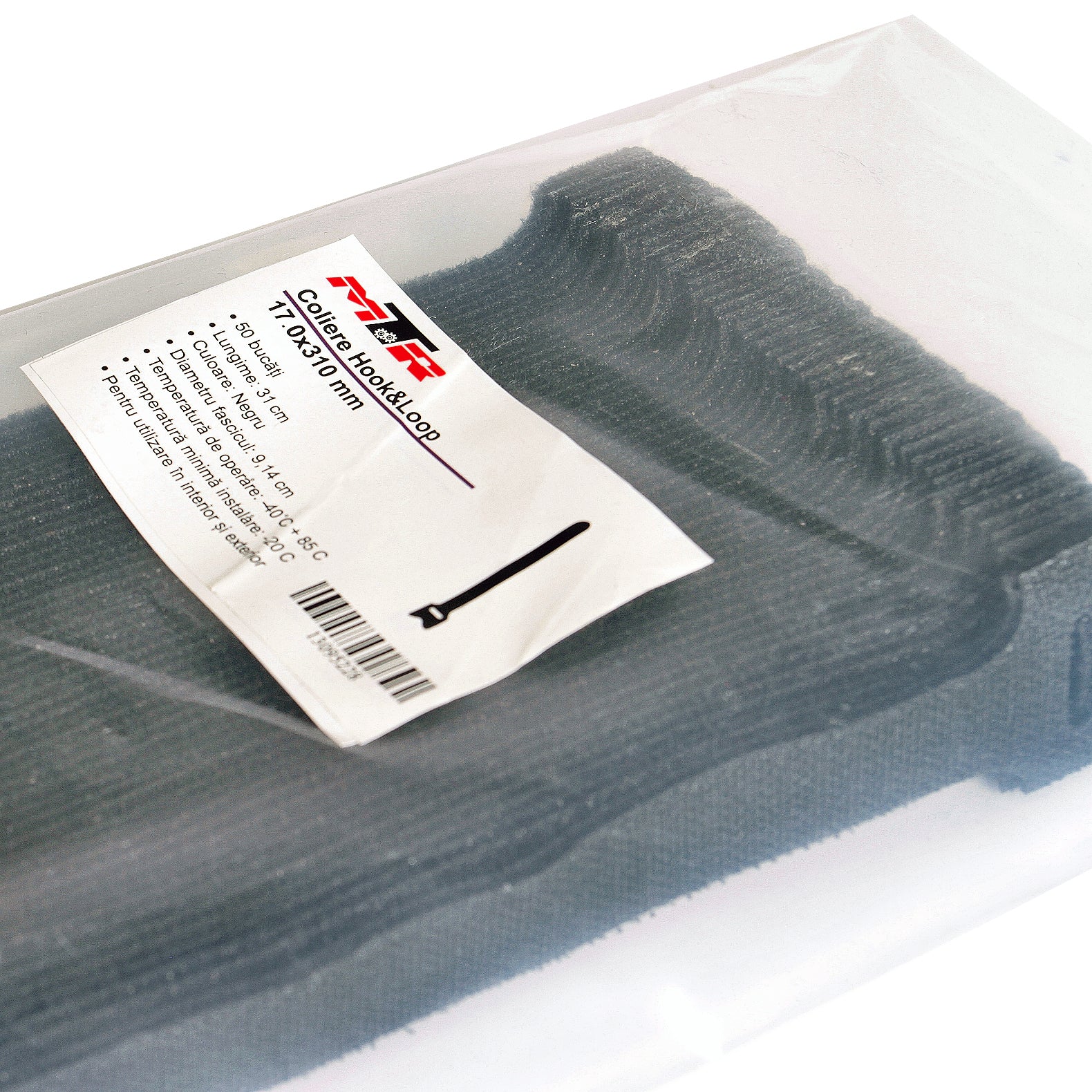 Cleme pentru cabluri negre 17x310mm 50 buc MTR - LHVT2330012B