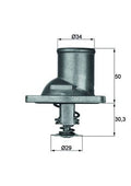 termostat,lichid racire TI 1 92 MAHLE