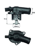 termostat,lichid racire TI 17 109 MAHLE
