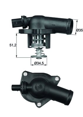 termostat,lichid racire TI 17 109 MAHLE