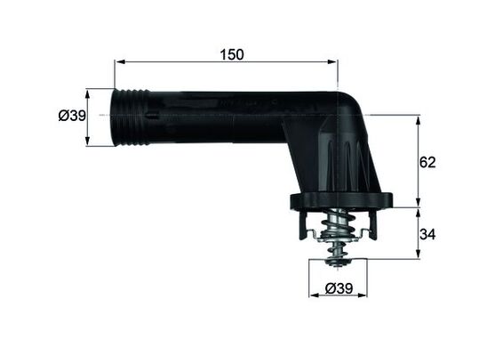 termostat,lichid racire TI 20 95 MAHLE