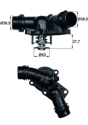 termostat,lichid racire TM 13 97 MAHLE