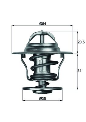 termostat,lichid racire TX 13 71D MAHLE
