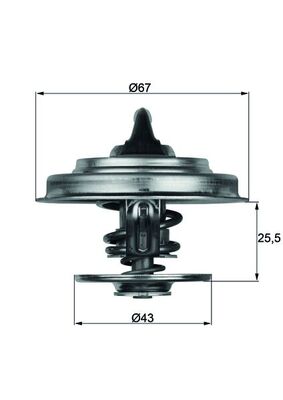 termostat,lichid racire TX 18 83 MAHLE