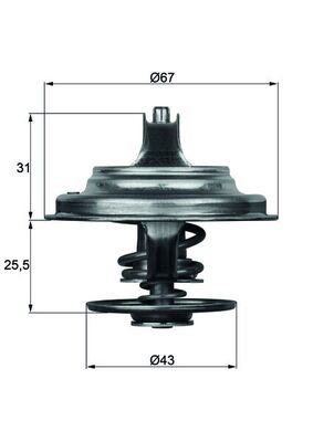 termostat,lichid racire TX 23 79D MAHLE