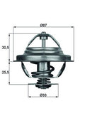 termostat,lichid racire TX 27 80D MAHLE