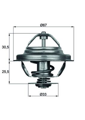 termostat,lichid racire TX 27 80D MAHLE