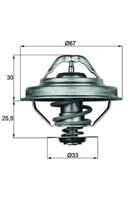 termostat,lichid racire TX 28 92D MAHLE