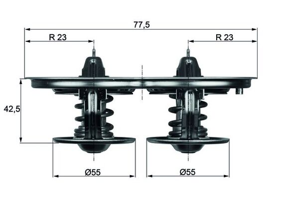 termostat,lichid racire TX 32 85D MAHLE