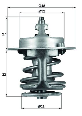 termostat,lichid racire TX 63 83 MAHLE