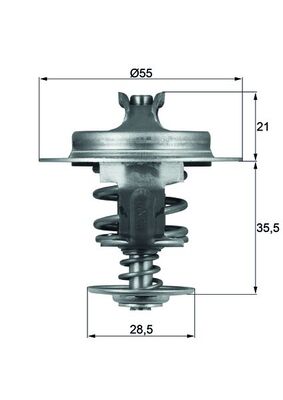 termostat,lichid racire TX 67 83D MAHLE