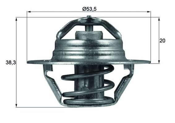 termostat,lichid racire TX 88 82D MAHLE
