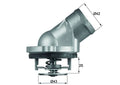 termostat,lichid racire TI 45 87D MAHLE