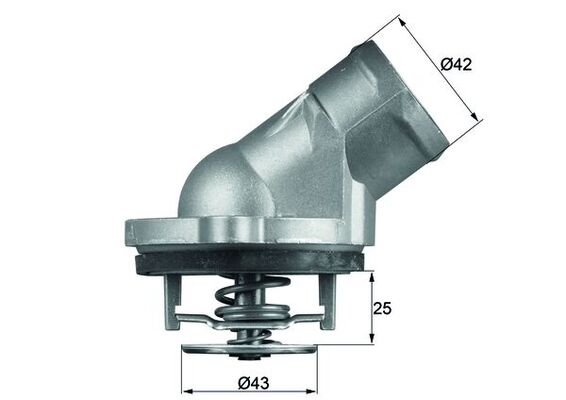 termostat,lichid racire TI 45 87D MAHLE