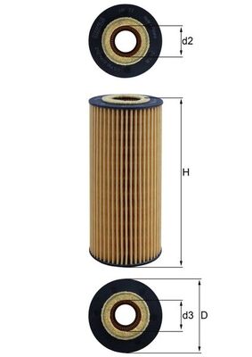 Filtru hidraulic, cutie de viteze automata HX 77 MAHLE